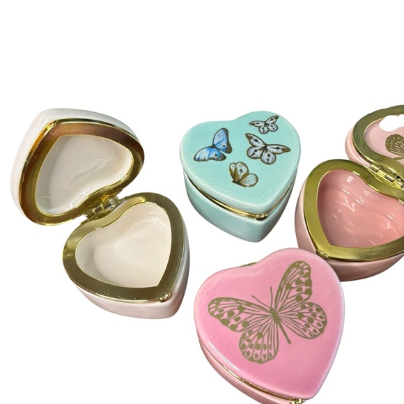 Trinket Box - Set of 5 Heart-Shaped Butterfly - Picture 4 of 12